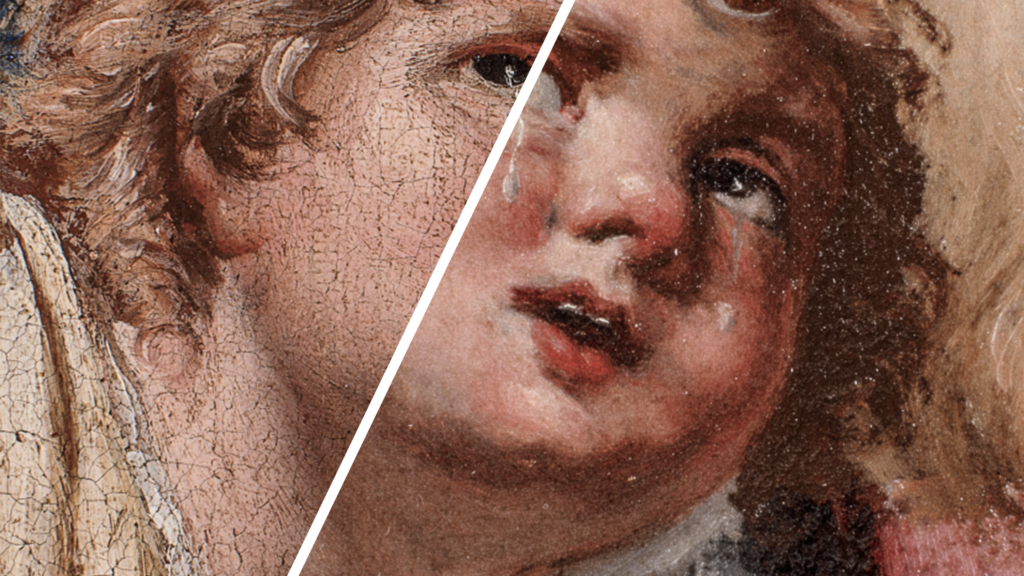 Digital restoration process can virtually take Luca Giordano's Mosè e la corona del Faraone